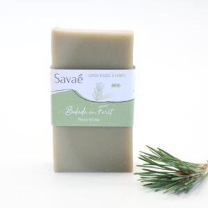 Panier 17 savon sapin, surgras, saponifié à froid, avec de l'argile verte